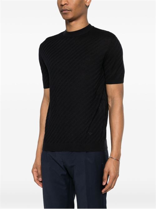 T-shirt in maglia uomo Emporio Armani navy EMPORIO ARMANI | EM004741AF24573UB109